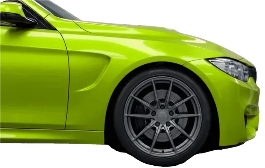 The same car shown in a cycle of different paint colours